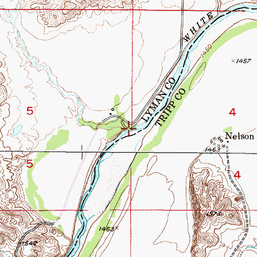 Topographic Map of Bad Creek, SD