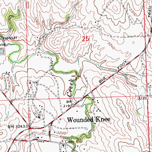 Topographic Map of Bartlett Creek, SD