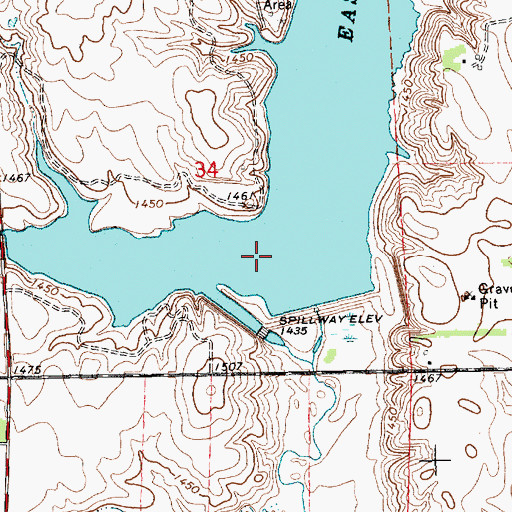 Topographic Map of Battle Creek, SD