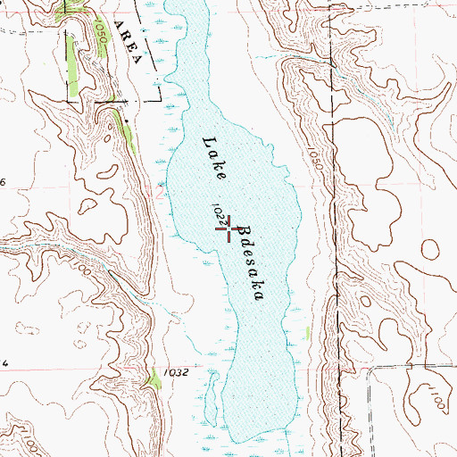 Topographic Map of Lake Bdesaka, SD