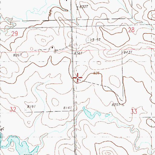 Topographic Map of Bealer School, SD