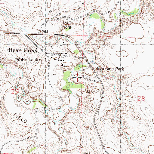 Topographic Map of Bear Creek, SD