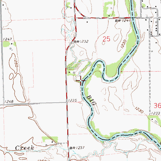 Topographic Map of Beaver Creek, SD