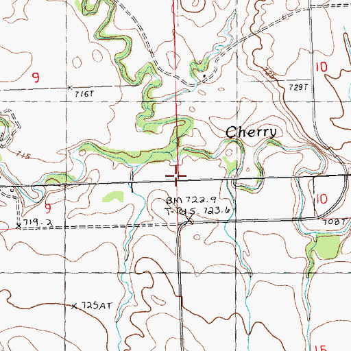 Topographic Map of Beaver Creek, SD