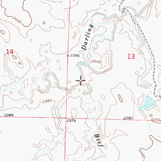 Topographic Map of Beef Creek, SD