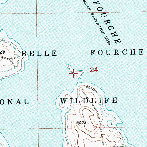 Topographic Map of Belle Fourche National Wildlife Refuge, SD