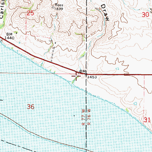 Topographic Map of Berry Draw, SD