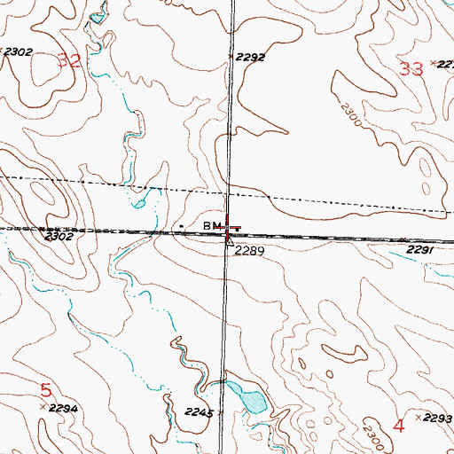 Topographic Map of Berry School, SD