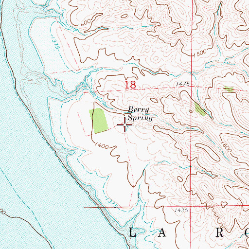 Topographic Map of Berry Spring, SD