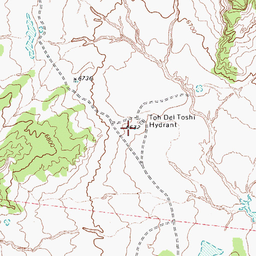 Topographic Map of Toh Del Toshi Hydrant, AZ