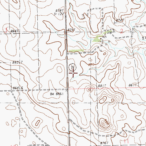 Topographic Map of Bierke School, SD