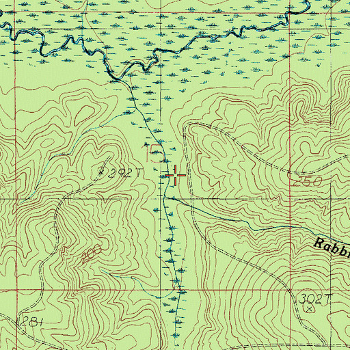 Topographic Map of Rabbit Branch, AL