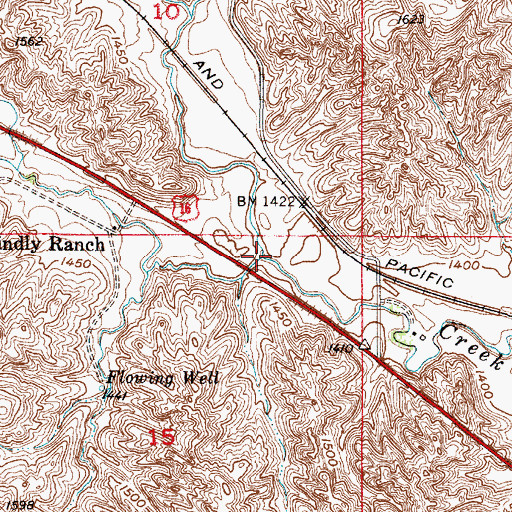 Topographic Map of Big Creek, SD