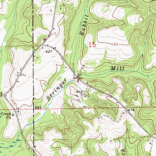 Topographic Map of Rabbit Branch, AL