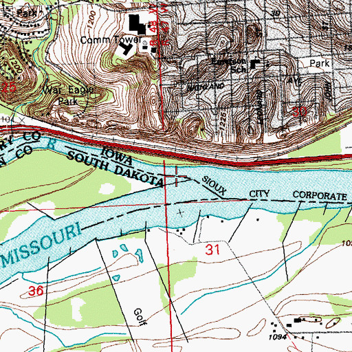 Topographic Map of Big Sioux River, SD