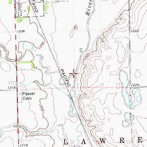 Topographic Map of Big Spring Creek, SD