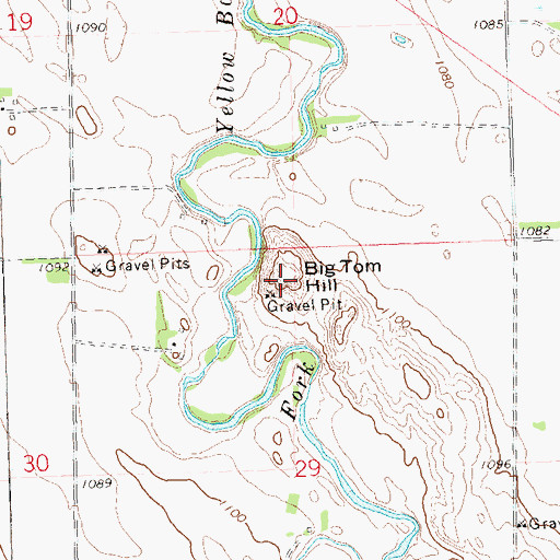 Topographic Map of Big Tom Hill, SD