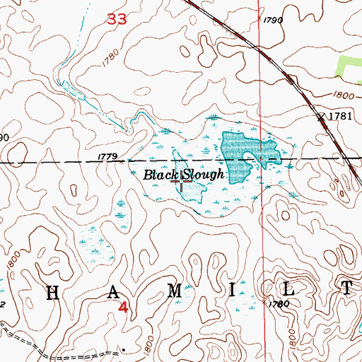 Topographic Map of Black Slough, SD