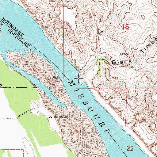 Topographic Map of Black Timber Gulch, SD