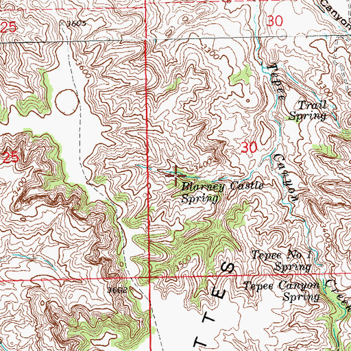 Topographic Map of Blarney Castle Spring, SD