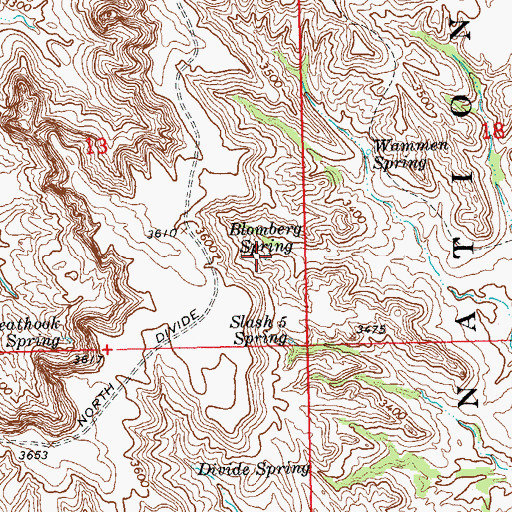 Topographic Map of Blomberg Spring, SD