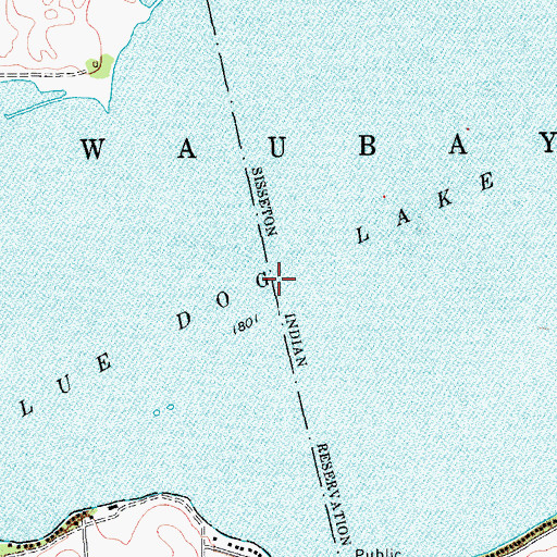 Topographic Map of Blue Dog Lake, SD