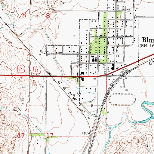 Topographic Map of Blunt, SD