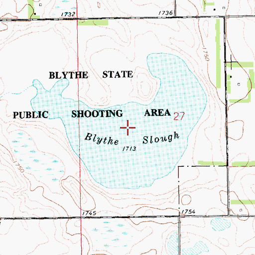 Topographic Map of Blythe Slough, SD