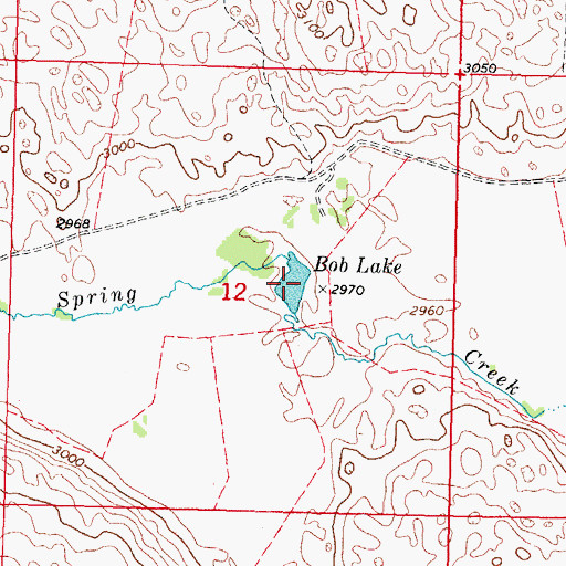 Topographic Map of Bob Lake, SD
