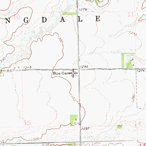 Topographic Map of Wilmot Lutheran Cemetery, SD