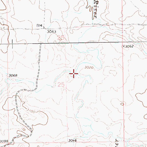 Topographic Map of Bog Creek, SD