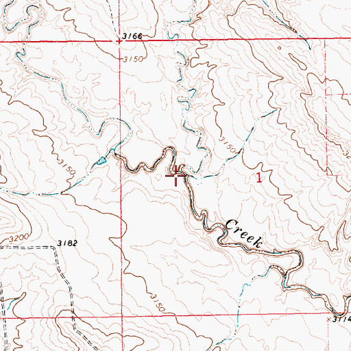 Topographic Map of Boxelder Creek, SD