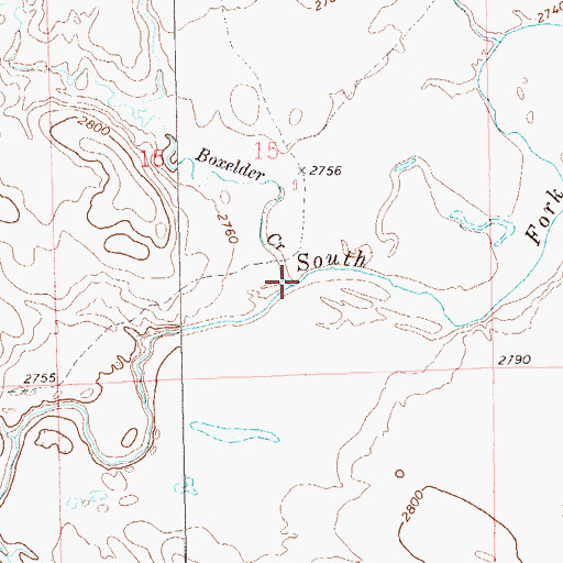 Topographic Map of Boxelder Creek, SD