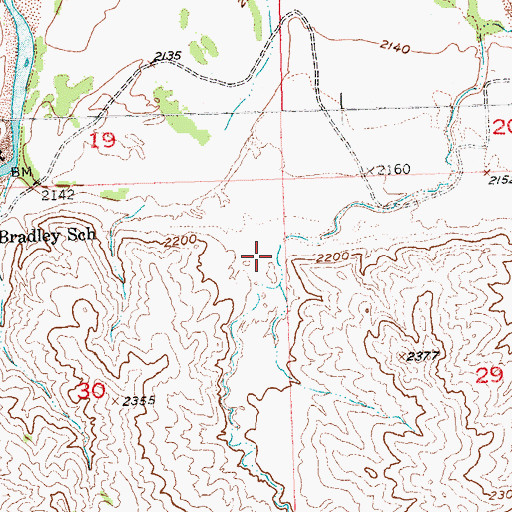 Topographic Map of Bradley Draw, SD