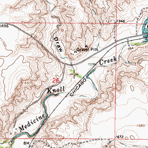 Topographic Map of Brekke Draw, SD