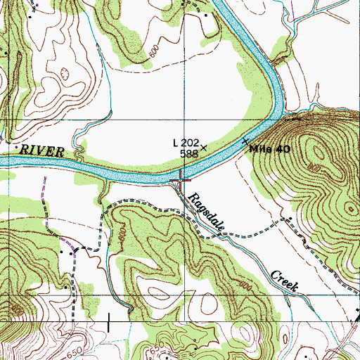 Topographic Map of Ragsdale Creek, AL