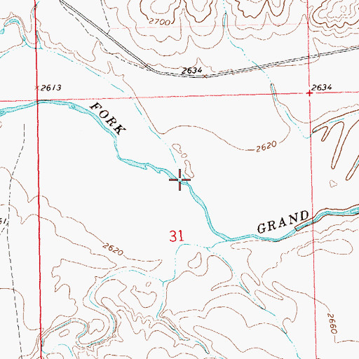 Topographic Map of Brush Creek, SD