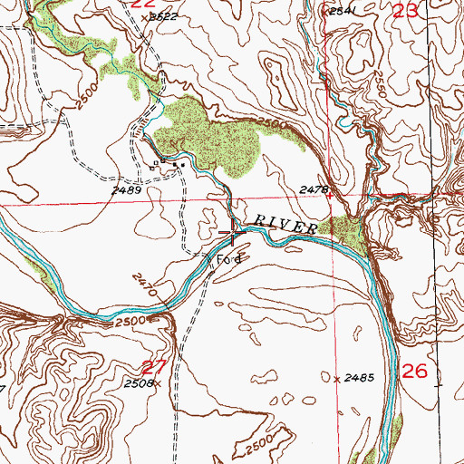 Topographic Map of Brushy Creek, SD