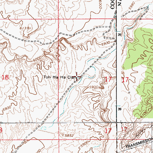 Topographic Map of Toh Ha Ha Clah, AZ