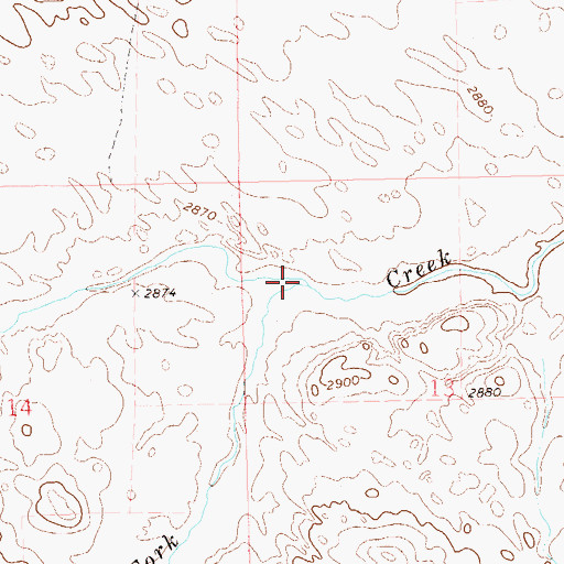 Topographic Map of Buffalo Creek, SD