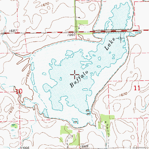 Topographic Map of Buffalo Lake, SD