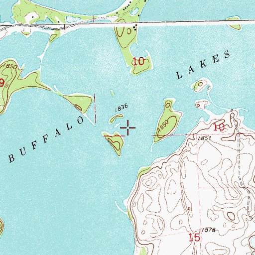 Topographic Map of Buffalo Lakes, SD