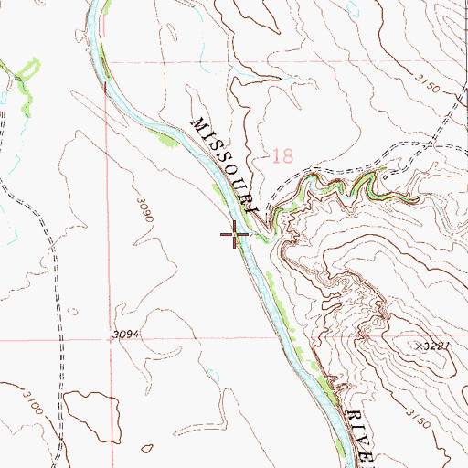 Topographic Map of Buffalo Springs Creek, SD