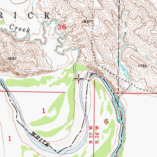 Topographic Map of Bull Creek, SD