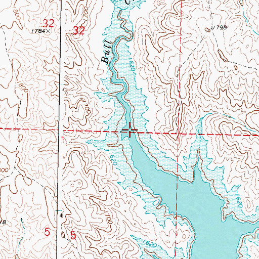 Topographic Map of Bull Creek, SD