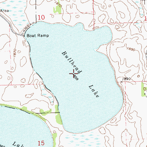 Topographic Map of Bullhead Lake, SD