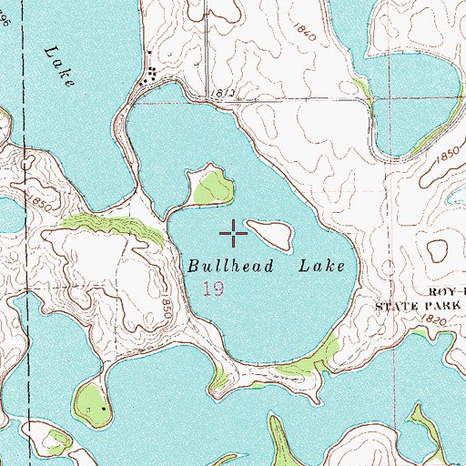 Topographic Map of Bullhead Lake, SD