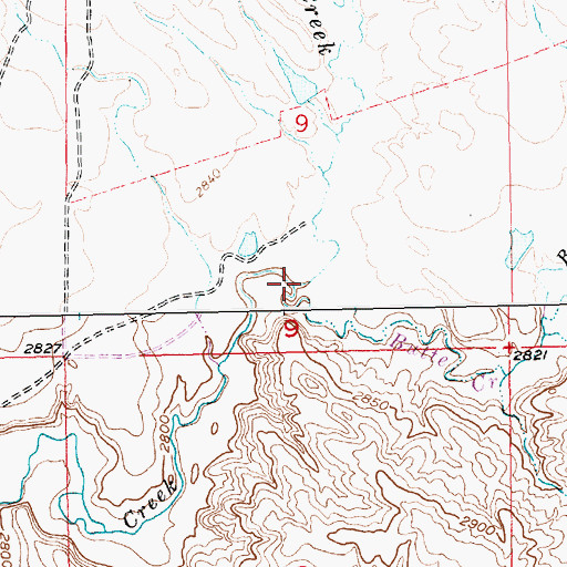 Topographic Map of Butte Creek, SD