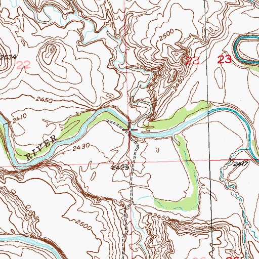 Topographic Map of Cabin Creek, SD