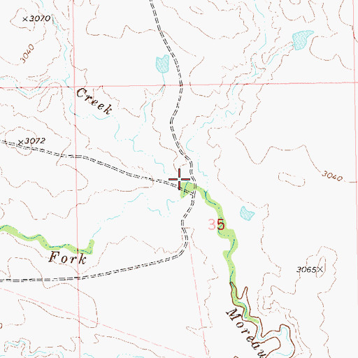 Topographic Map of Cady Creek, SD